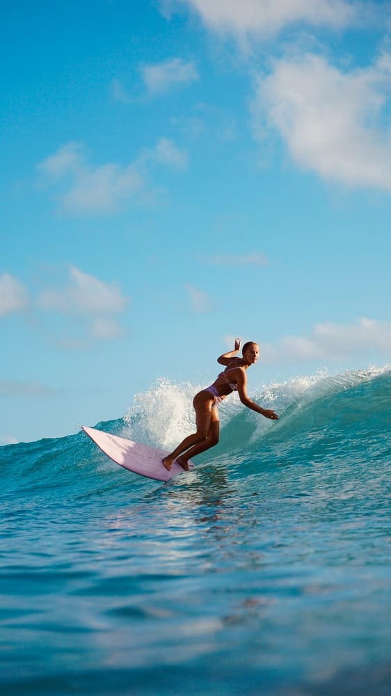 Woman surfer.